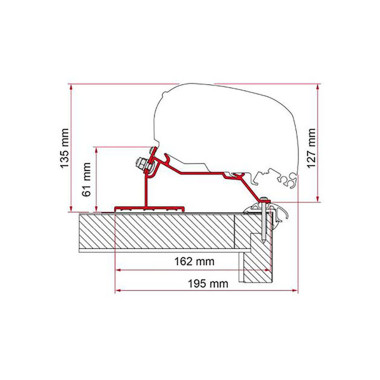 Adapter Caravan Roof 400